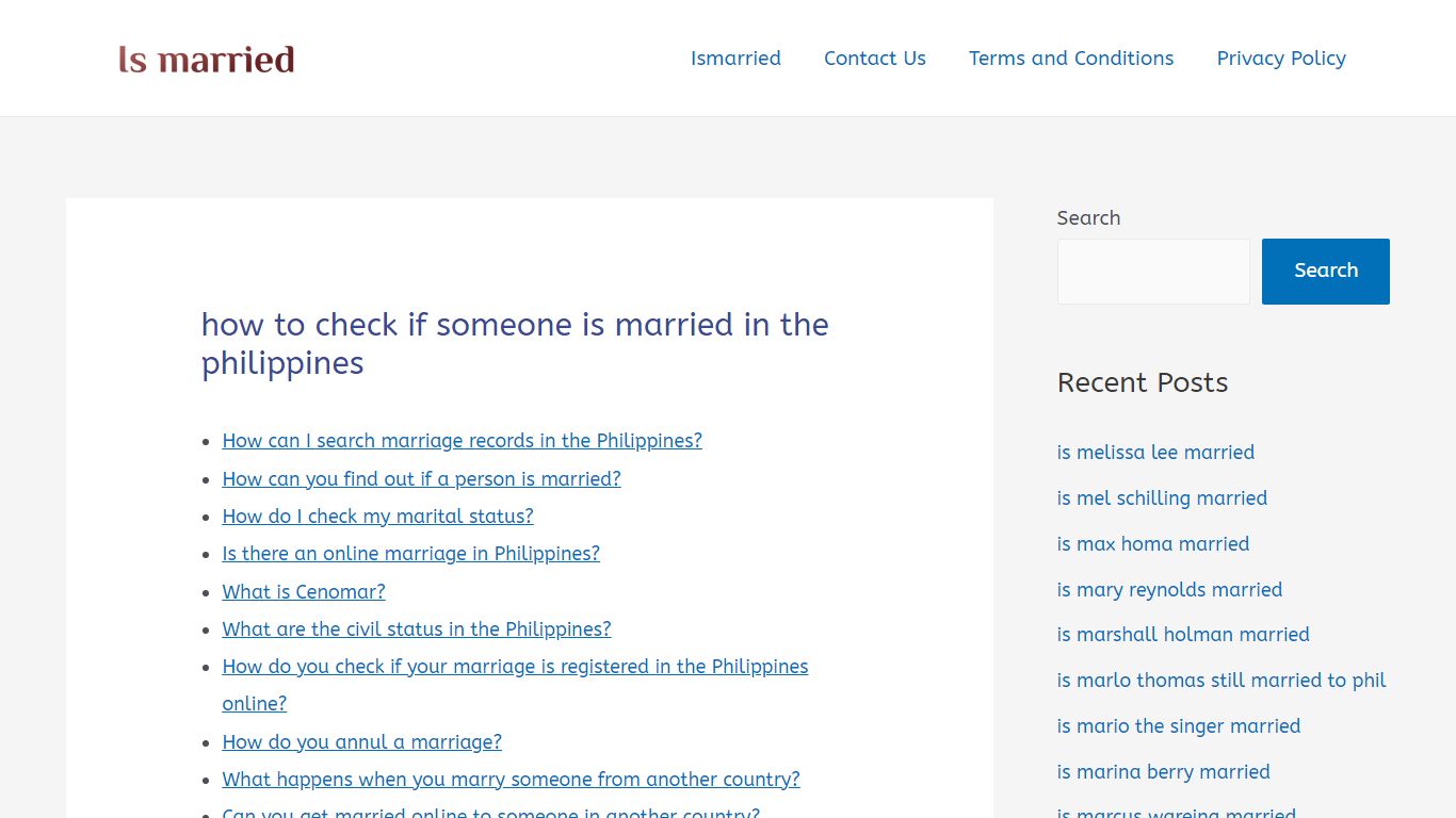 how to check if someone is married in the philippines